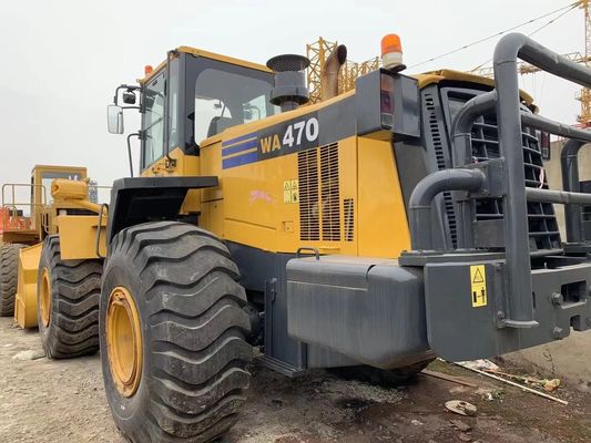 Repintura de cor carregador de rodas usado Komatsu WA470-6 carregador de segunda mão