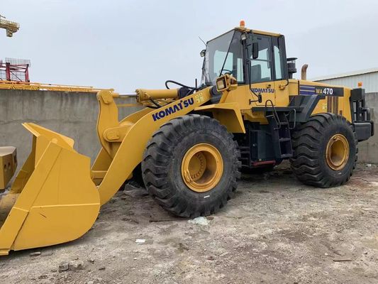 Repintura de cor carregador de rodas usado Komatsu WA470-6 carregador de segunda mão