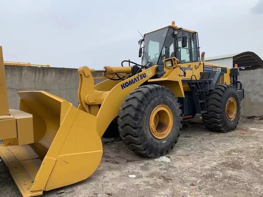 Repintura de cor carregador de rodas usado Komatsu WA470-6 carregador de segunda mão