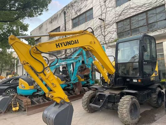 Excavadora Usada R60W-7 Mini Hyundai Estabilizada e de Alta Eficiência