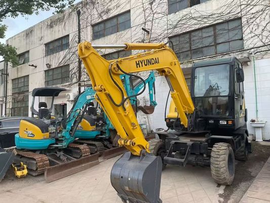 Excavadora Usada R60W-7 Mini Hyundai Estabilizada e de Alta Eficiência
