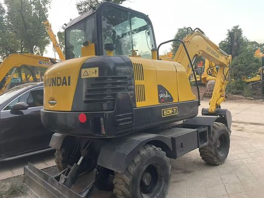 Excavadora Usada R60W-7 Mini Hyundai Estabilizada e de Alta Eficiência