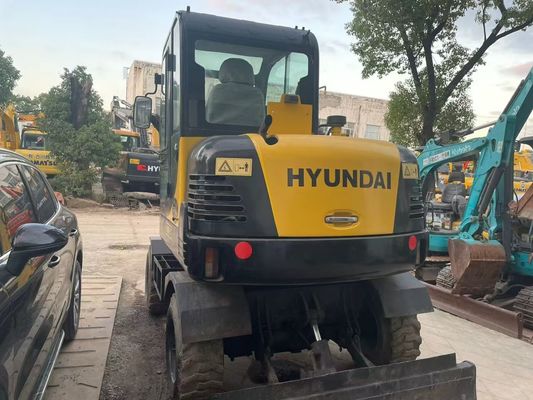 Excavadora Usada R60W-7 Mini Hyundai Estabilizada e de Alta Eficiência