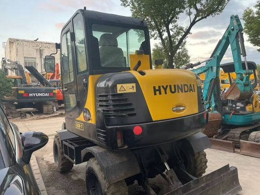 Excavadora Usada R60W-7 Mini Hyundai Estabilizada e de Alta Eficiência