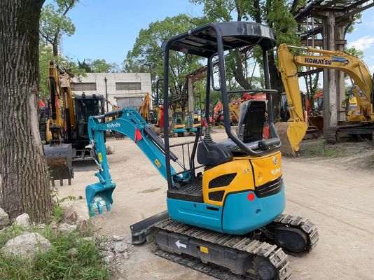 Cor Original Mini Excavadora Kubota U15-3S Usada Para Venda/Mini Excavadora Usada Trabalhando em Salas