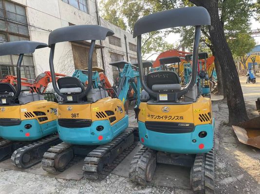 Cor original Usado Kobelco Excavator U17 Alta eficiência para trabalhar em ambientes fechados