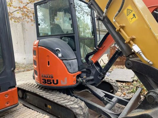 Original Japão Usado Hitachi ZX35U-5N Mini Excavator Em Excelente Condição/Usado Mini Excavator Japonês Com Braço de Balanço E Motor EPA
