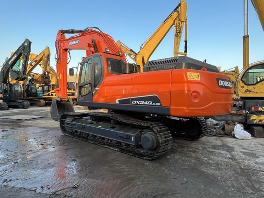 Repintura cor usado Doosan DX340LC-9C Crawler Excavator em excelente estado