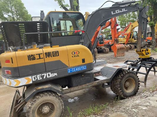 2018 Ano usado SDLH LG670BM Excavadora de rodas com pinça hidráulica