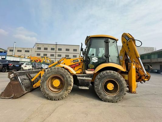Original UK Usado JCB 4CX Backhoe Loader Com Quatro Em Um Balde / Usado JCB Backhoe Loader Venda Quente