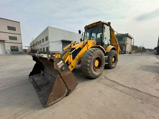 Original UK Usado JCB 4CX Backhoe Loader Com Quatro Em Um Balde / Usado JCB Backhoe Loader Venda Quente