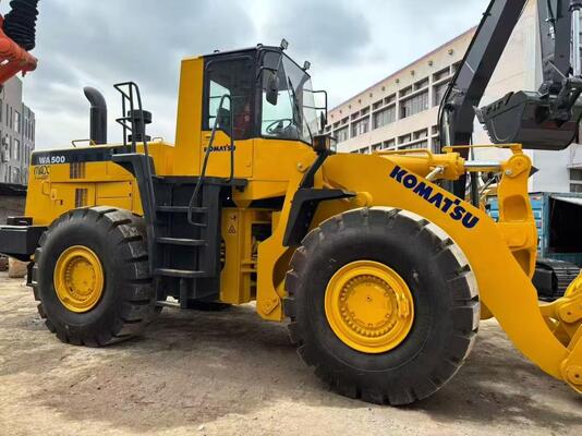 Cor Repintada Usada Carregadeira de Rodas Komatsu WA500-3 em Excelente Estado