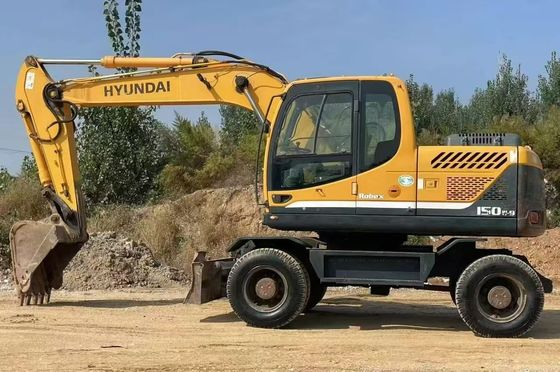 Hyundai R150W-9 Excavadora de Roda Usada 2015 Alta Precisão para Construção
